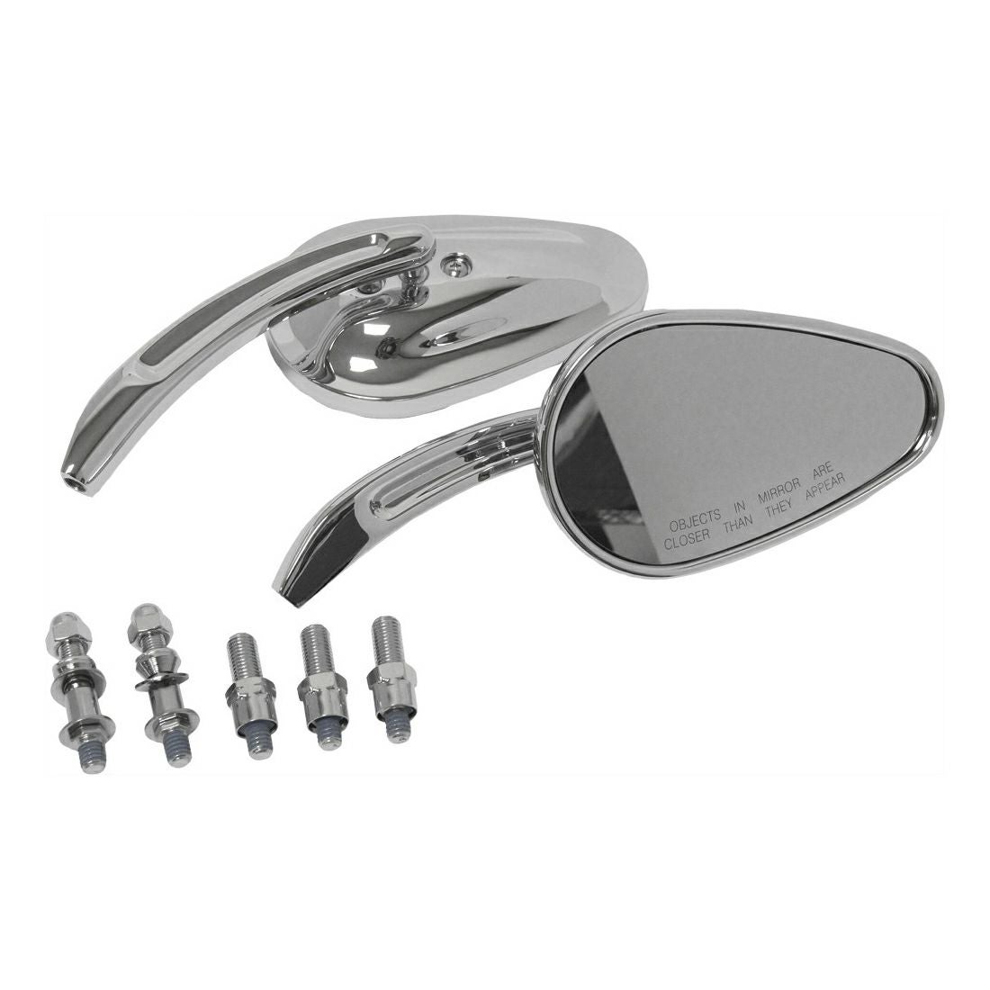 クリアキン ティアドロップミラー クローム |ハーレーパーツ専門店 HD