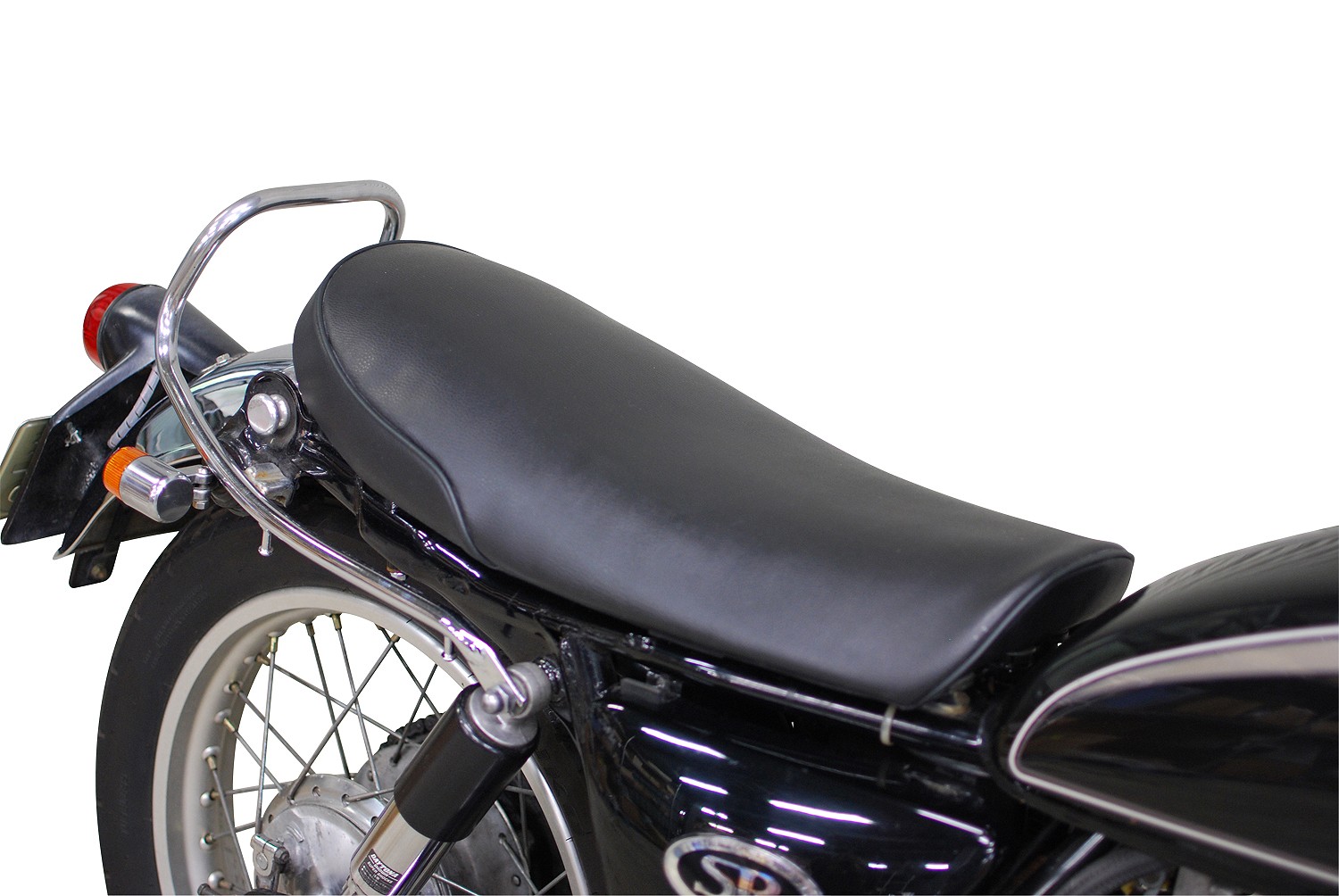 SR400/500 フラットシート ブラック/スムース | オートバイのカスタム