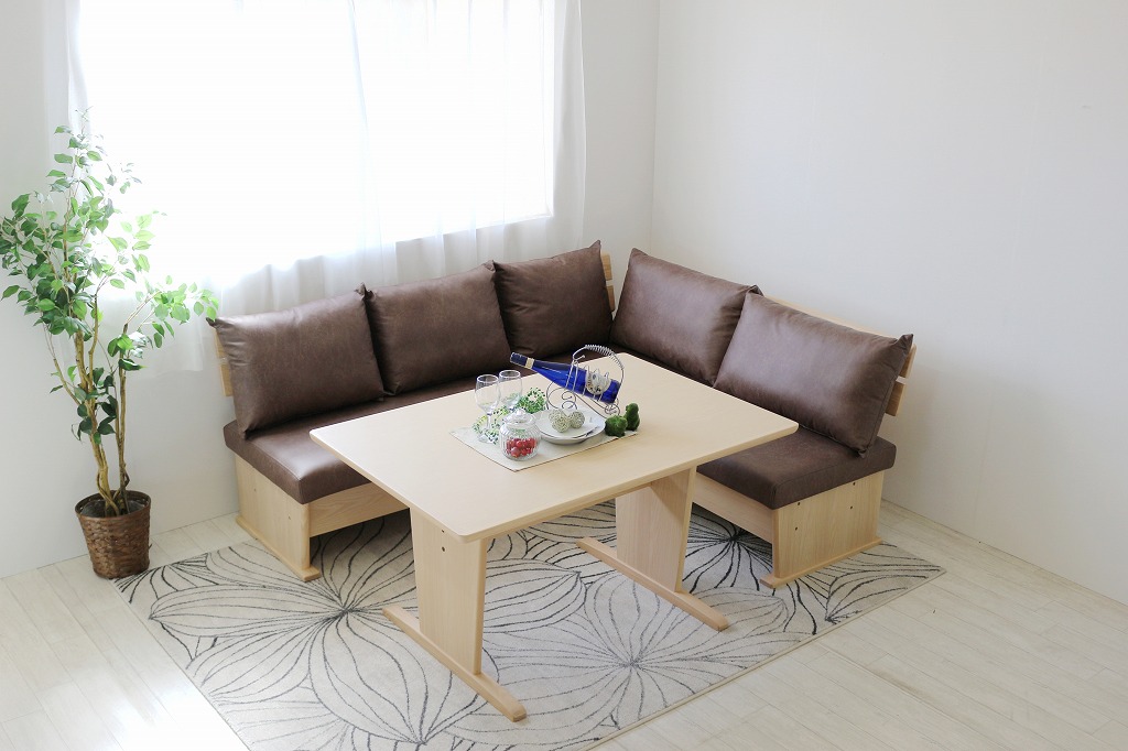 送料無料／ リビングダイニングソファ2P ファブリックカウチソファ2人