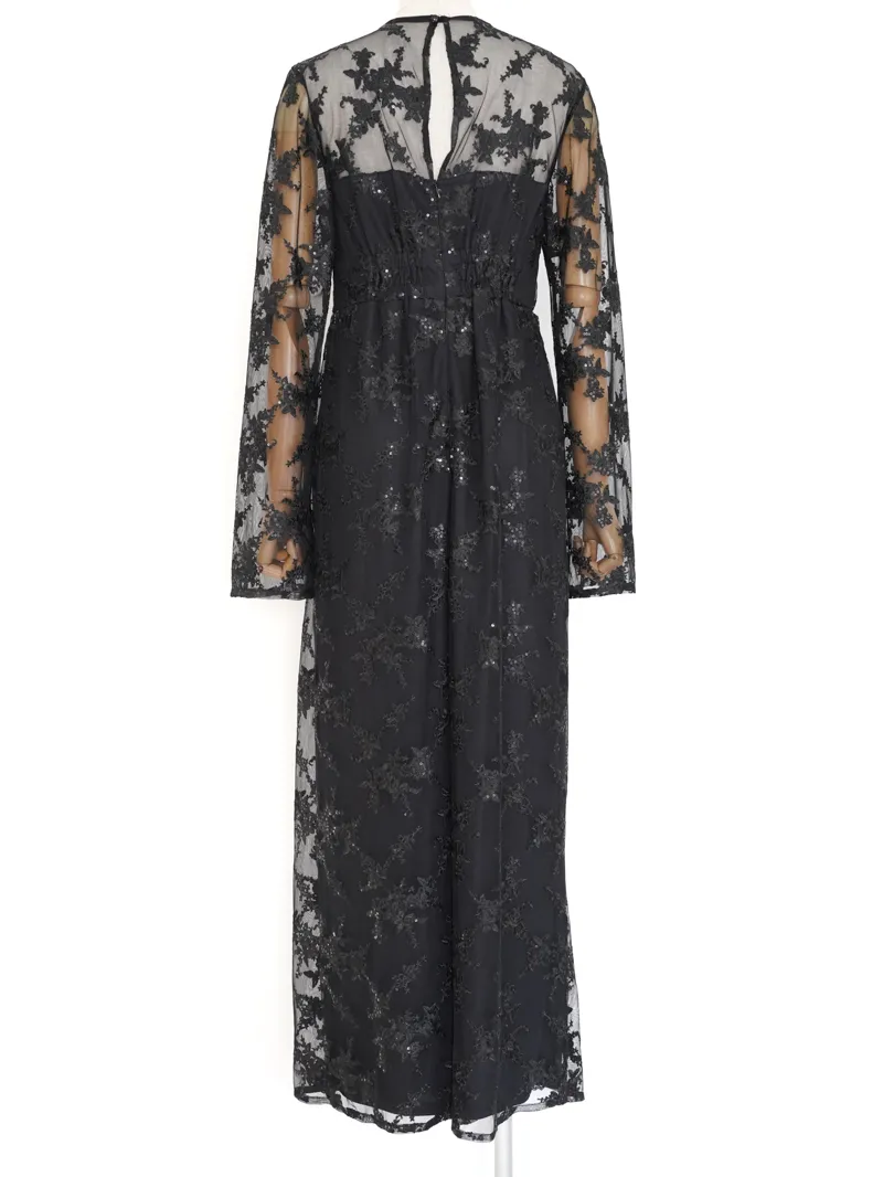 Ameri VINTAGE（アメリ ヴィンテージ）SOANGLE LACE ROMPERS（ブラック