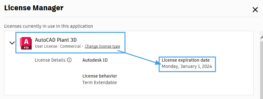 AutoCAD 業種別ツールセットのライセンスの有効期限を確認する方法