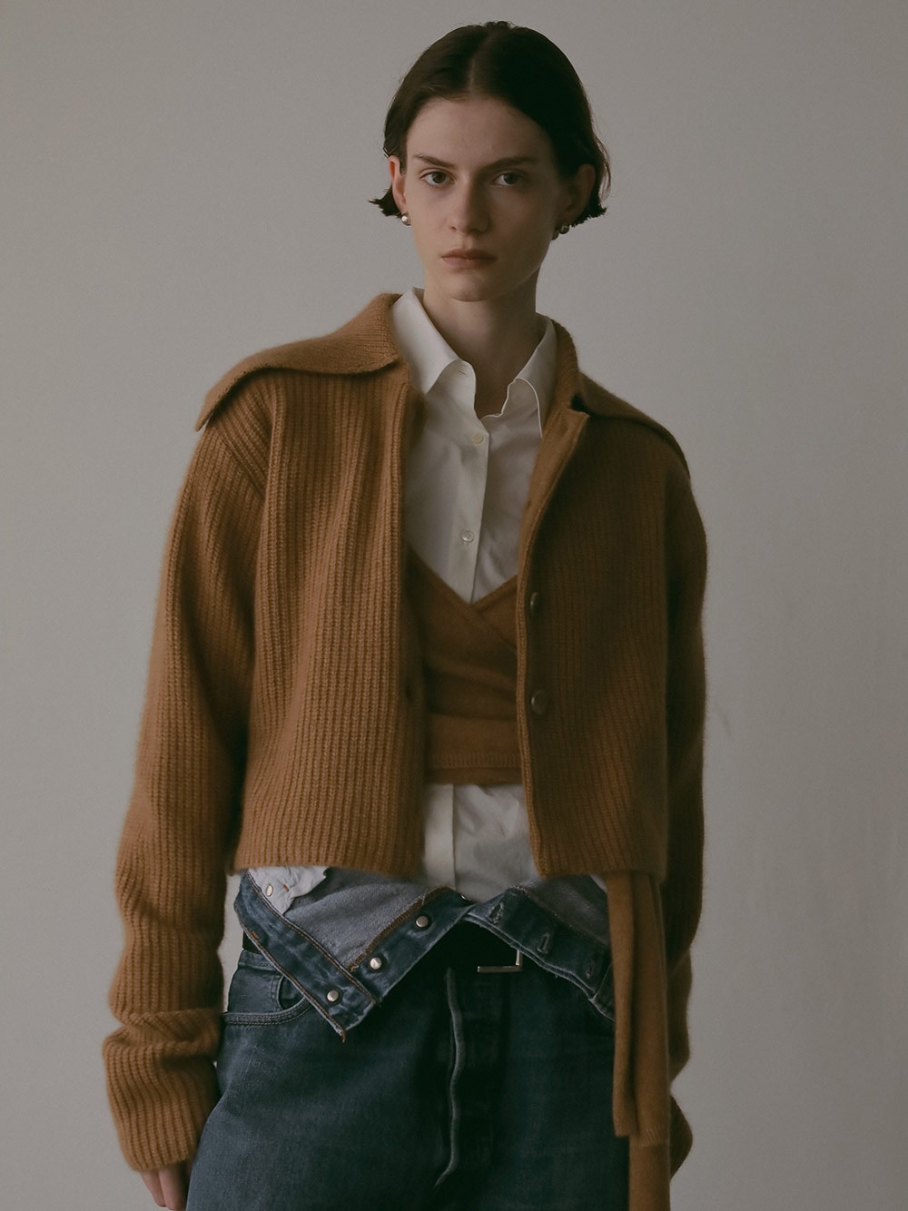 カラーニットカーディガン | Knit | HER. Online Store