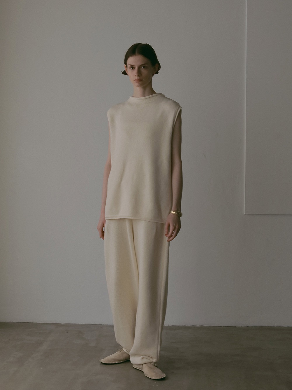 コットンブレンドニットパンツ | Pants | HER. Online Store