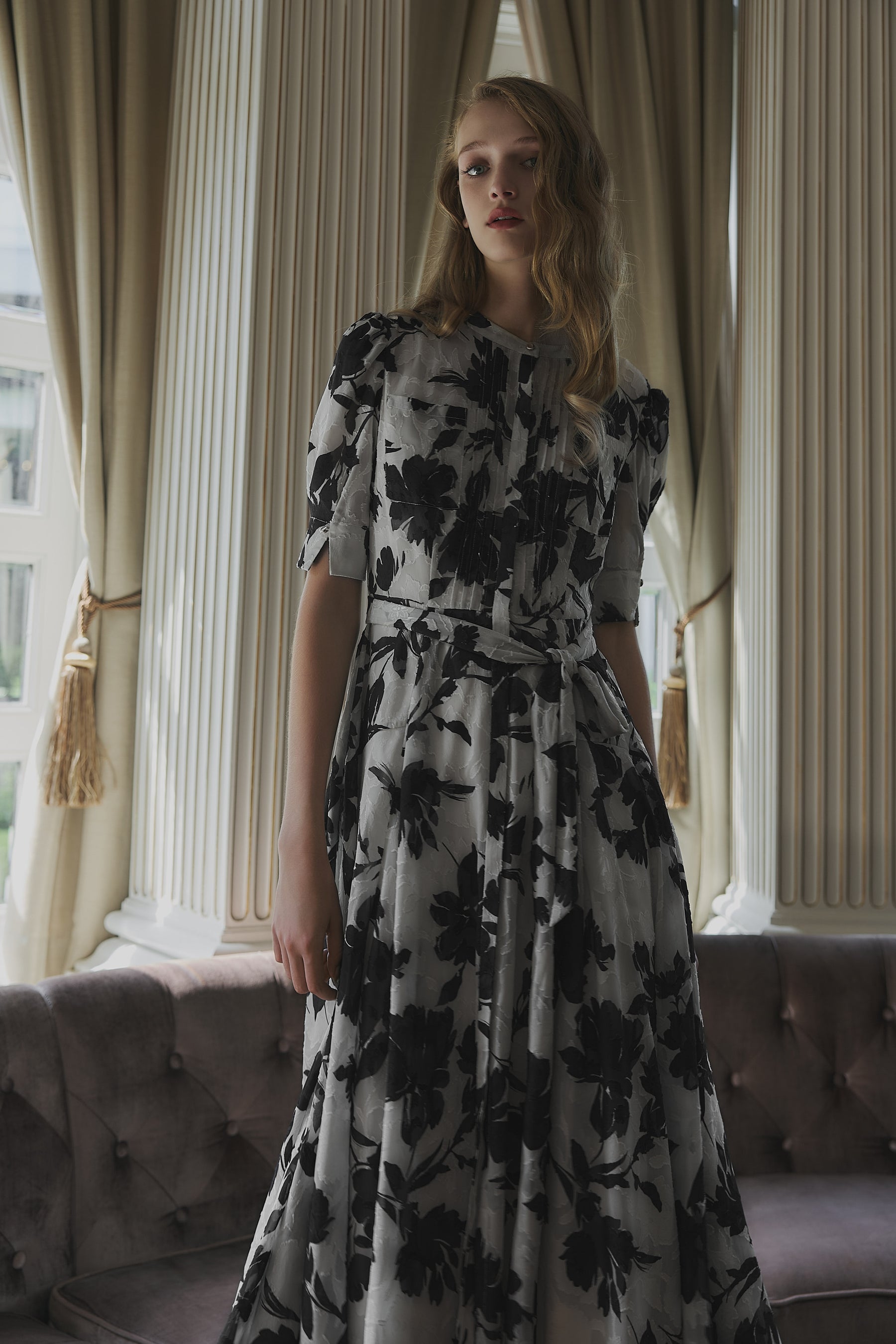 Vol.1 Floral Jacquard Dress