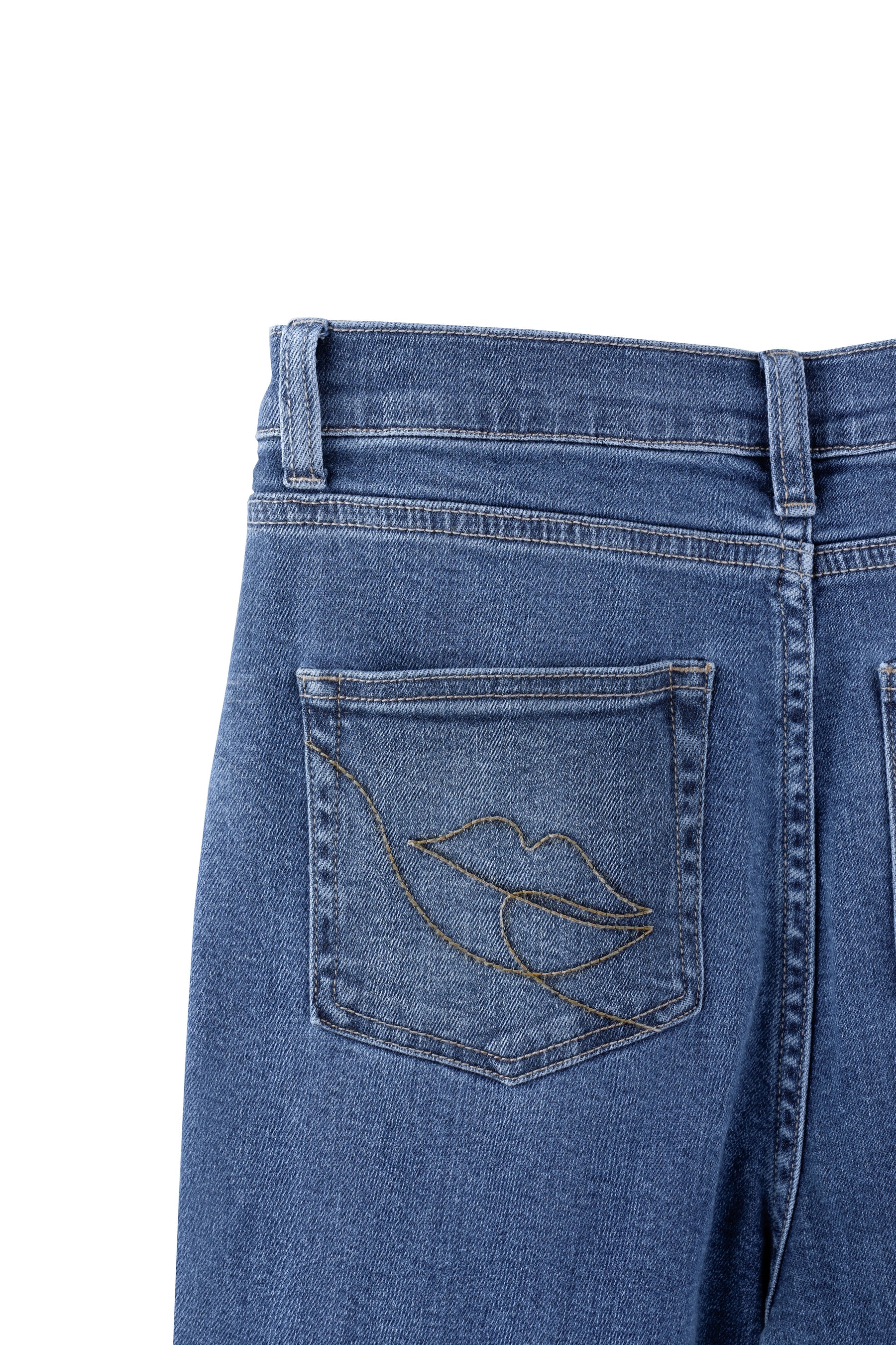 light blue / blue】New York High-Waisted Jeans