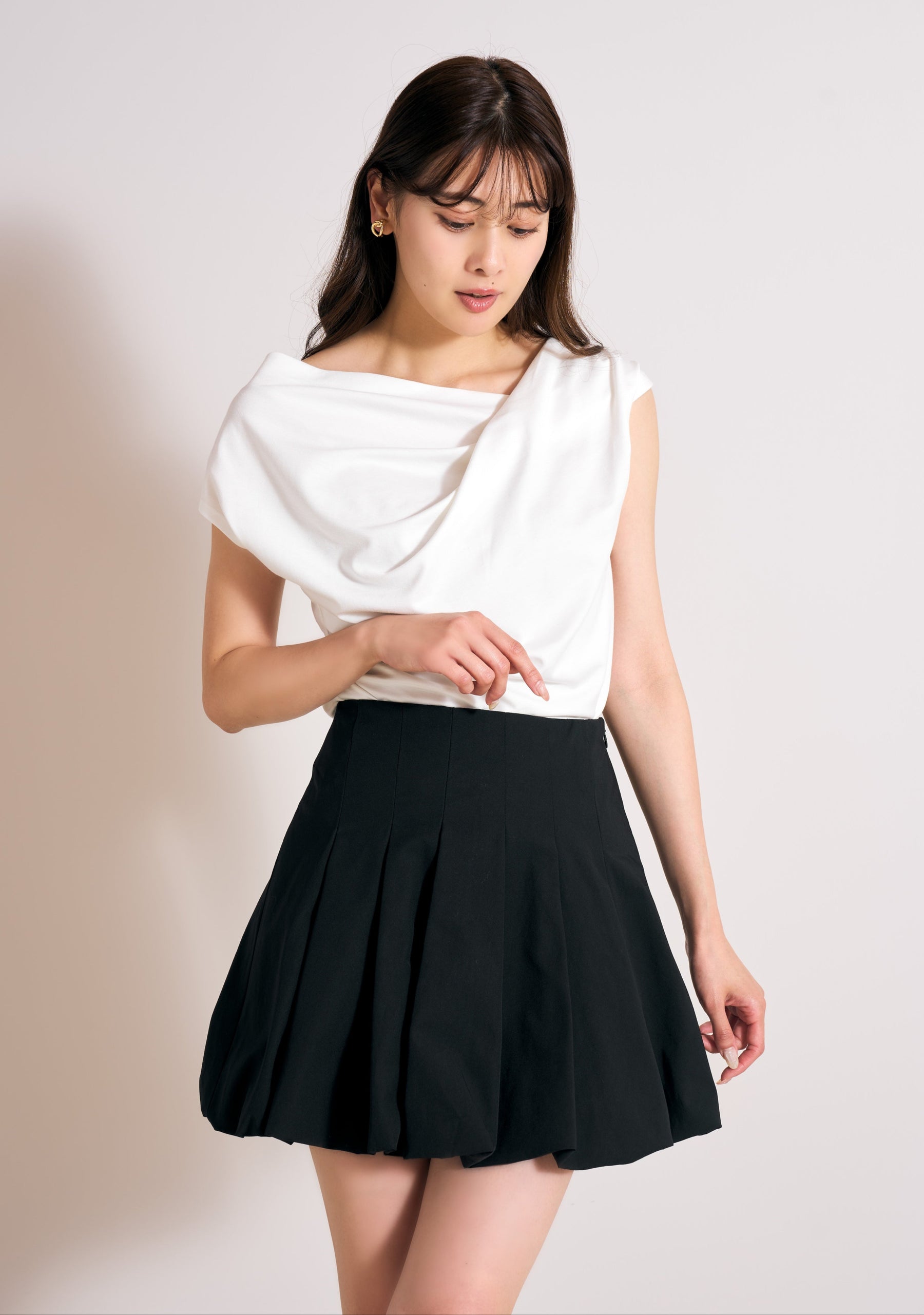 Bubble Cotton Mini Skirt