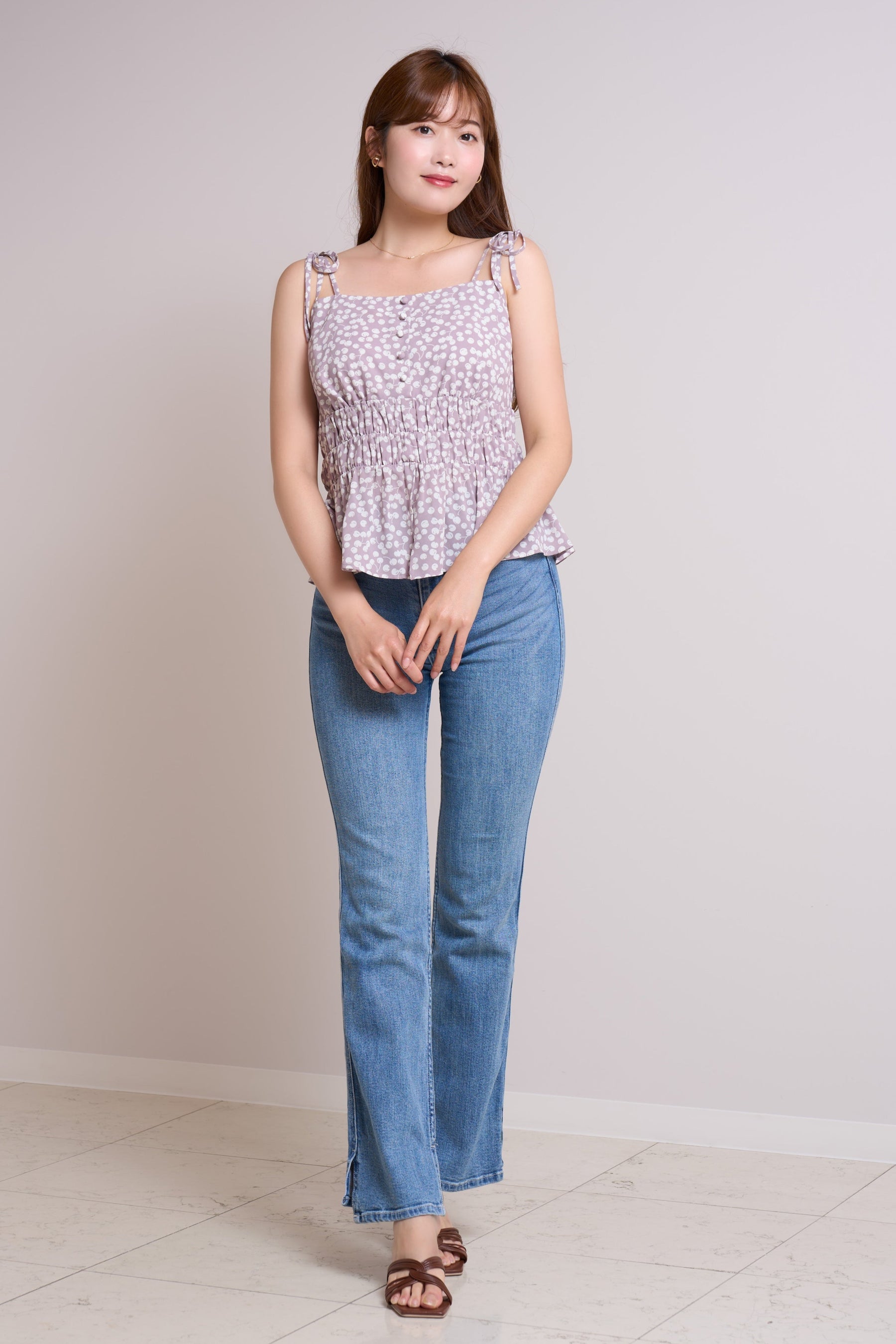 light blue / blue】New York High-Waisted Jeans