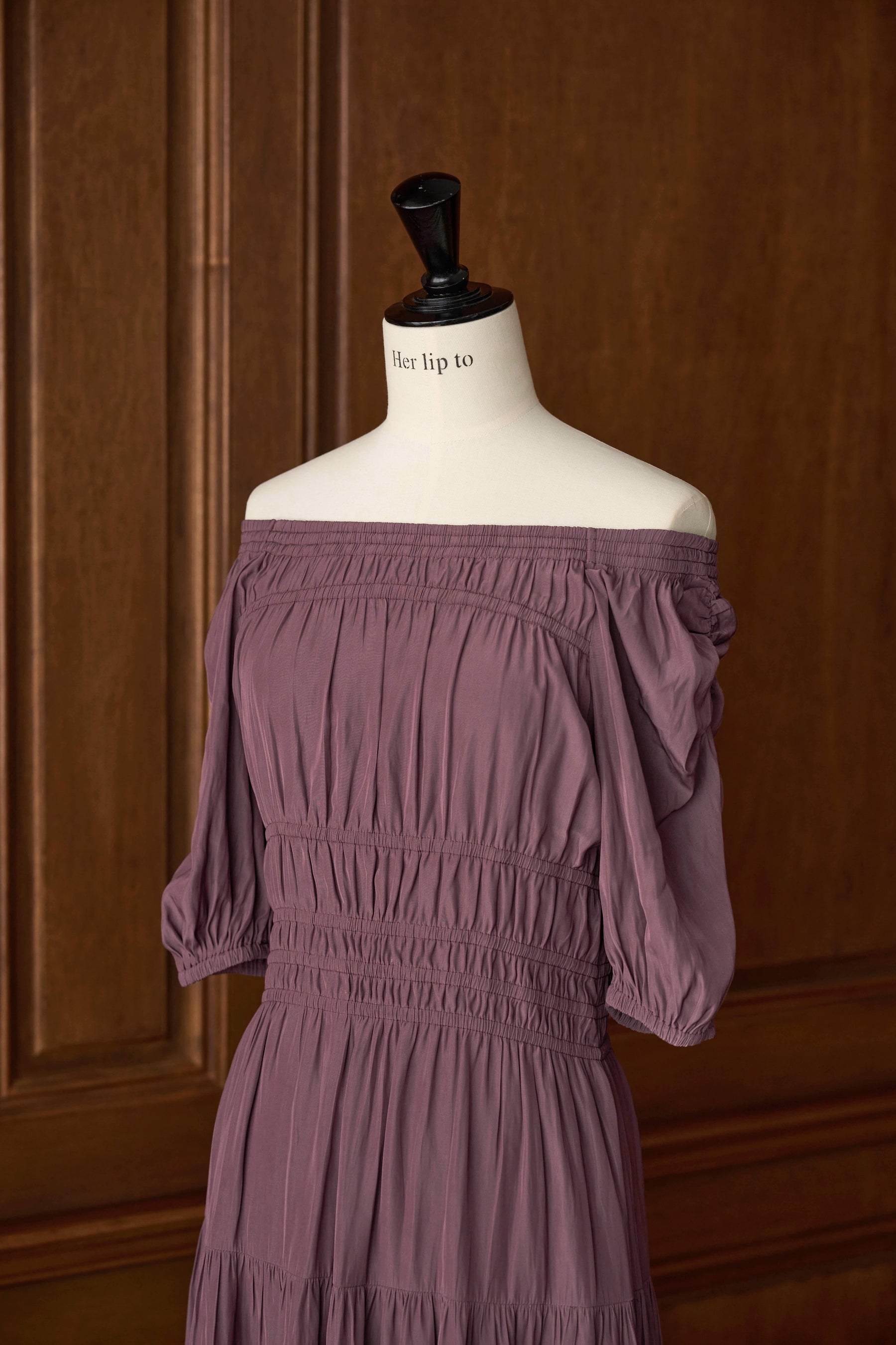 Two-Way Gathered Flare Dress