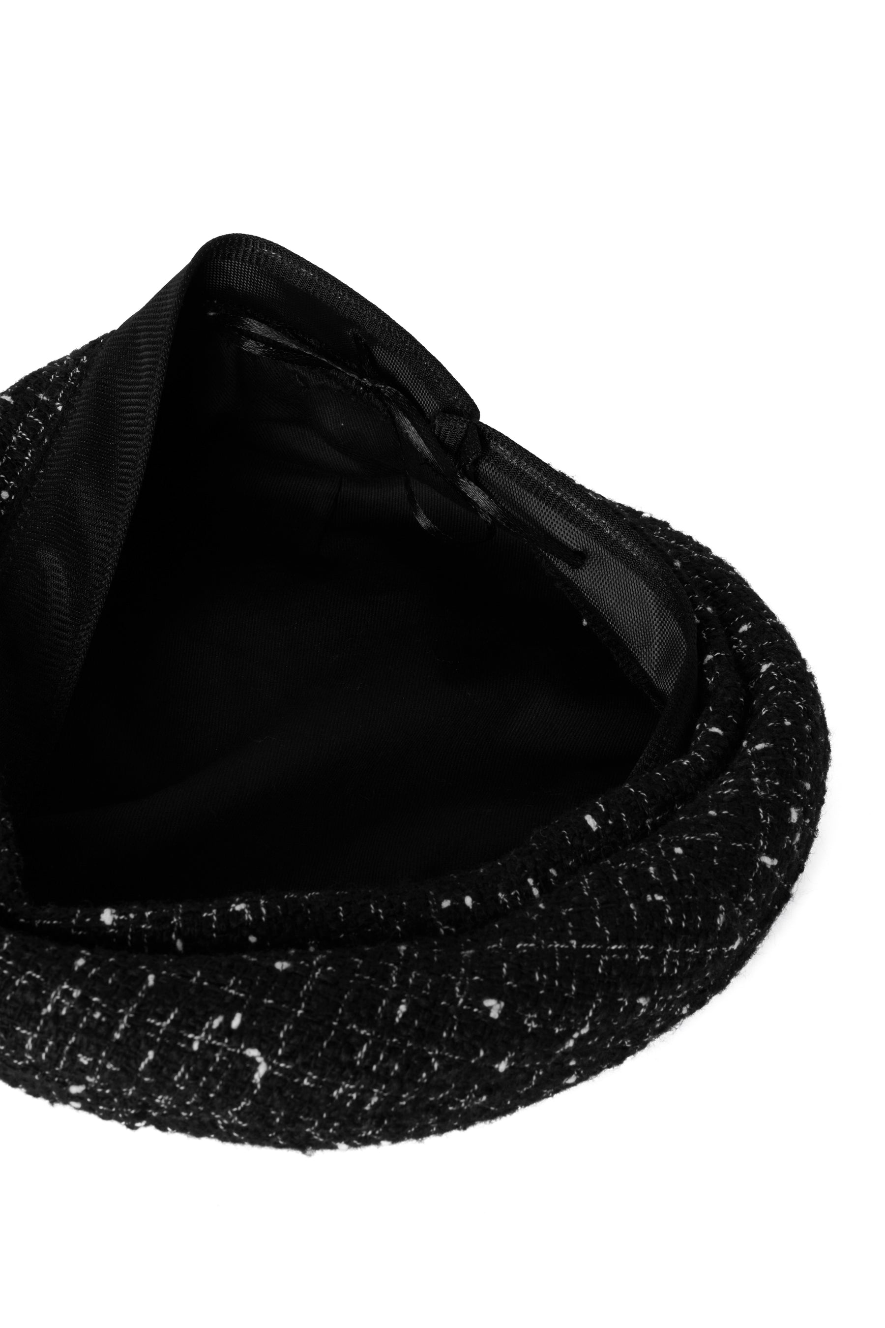 black×white / black】Tweed Beret