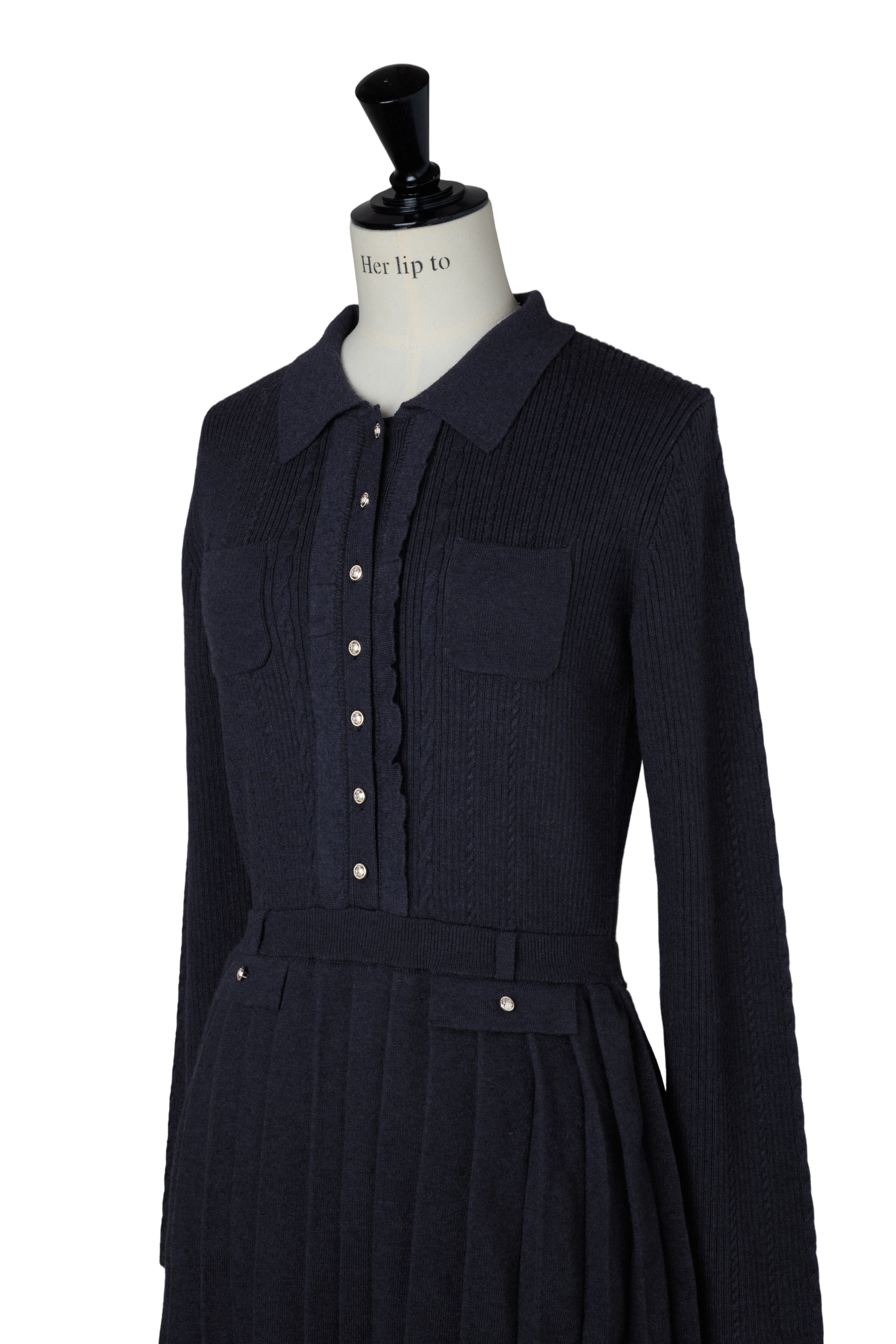 Margot Pleated Knit Mini Dress