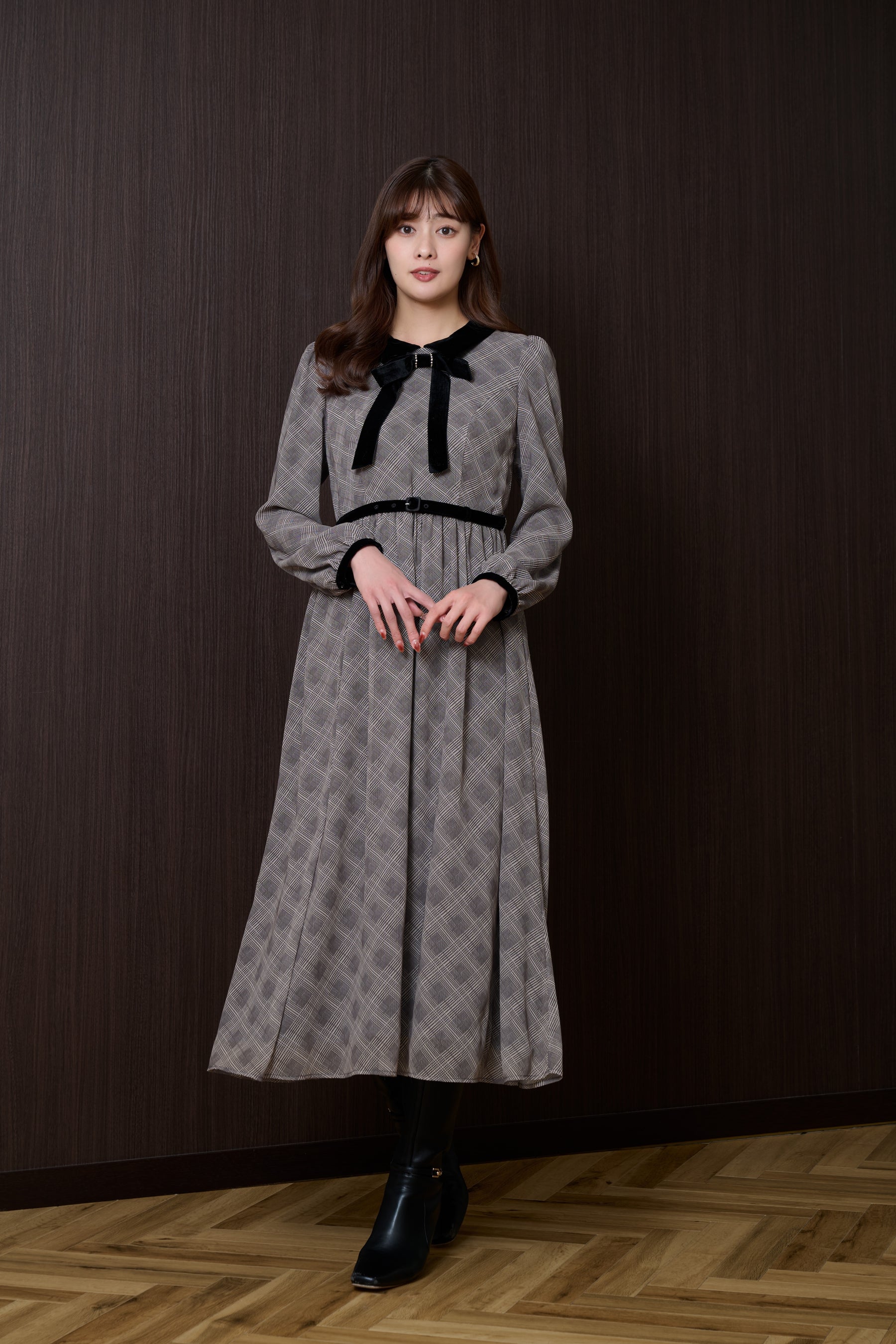 Bristol Plaid Ribbon Dress