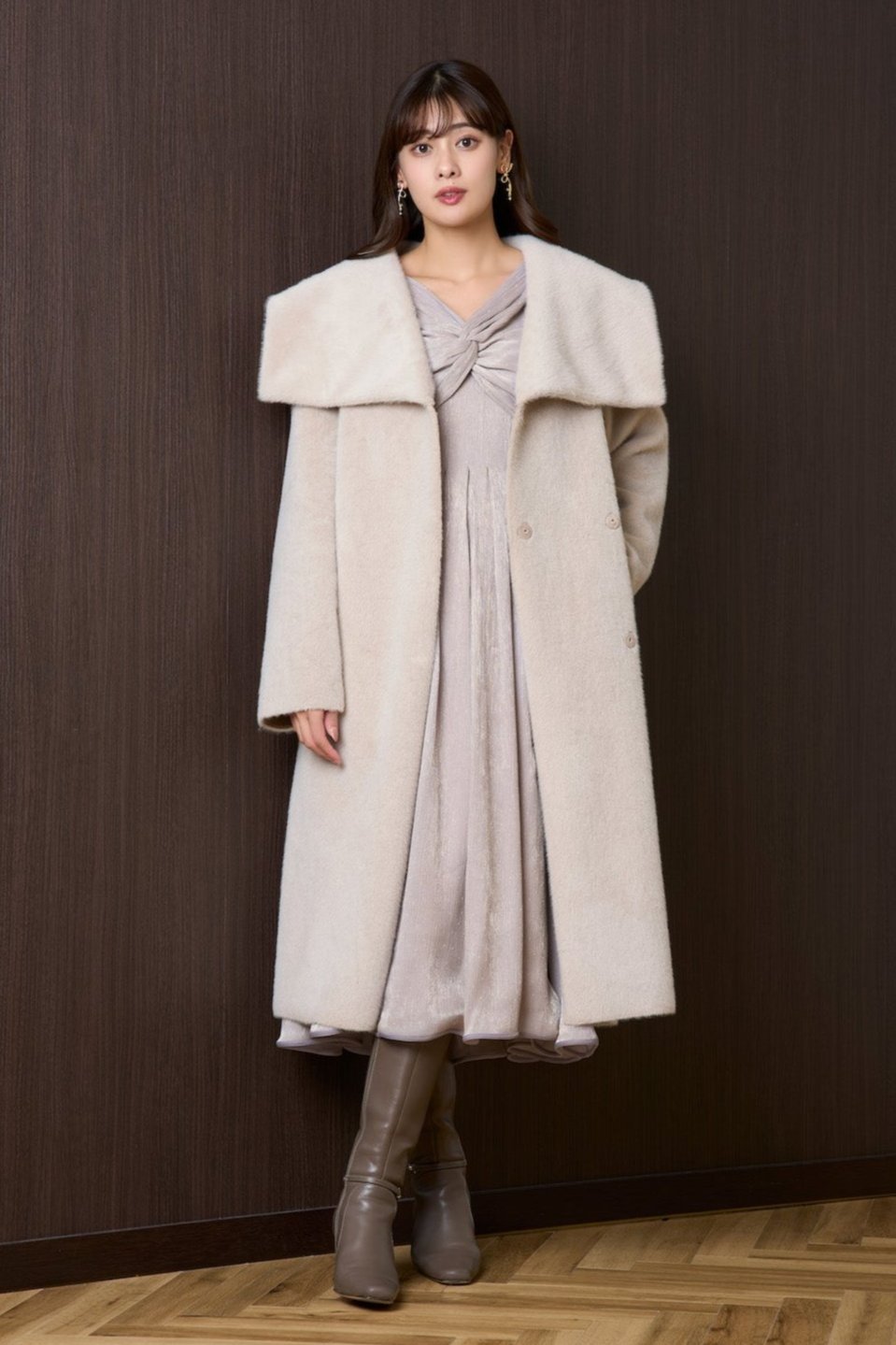 beige / latte] Grace Wrap Coat
