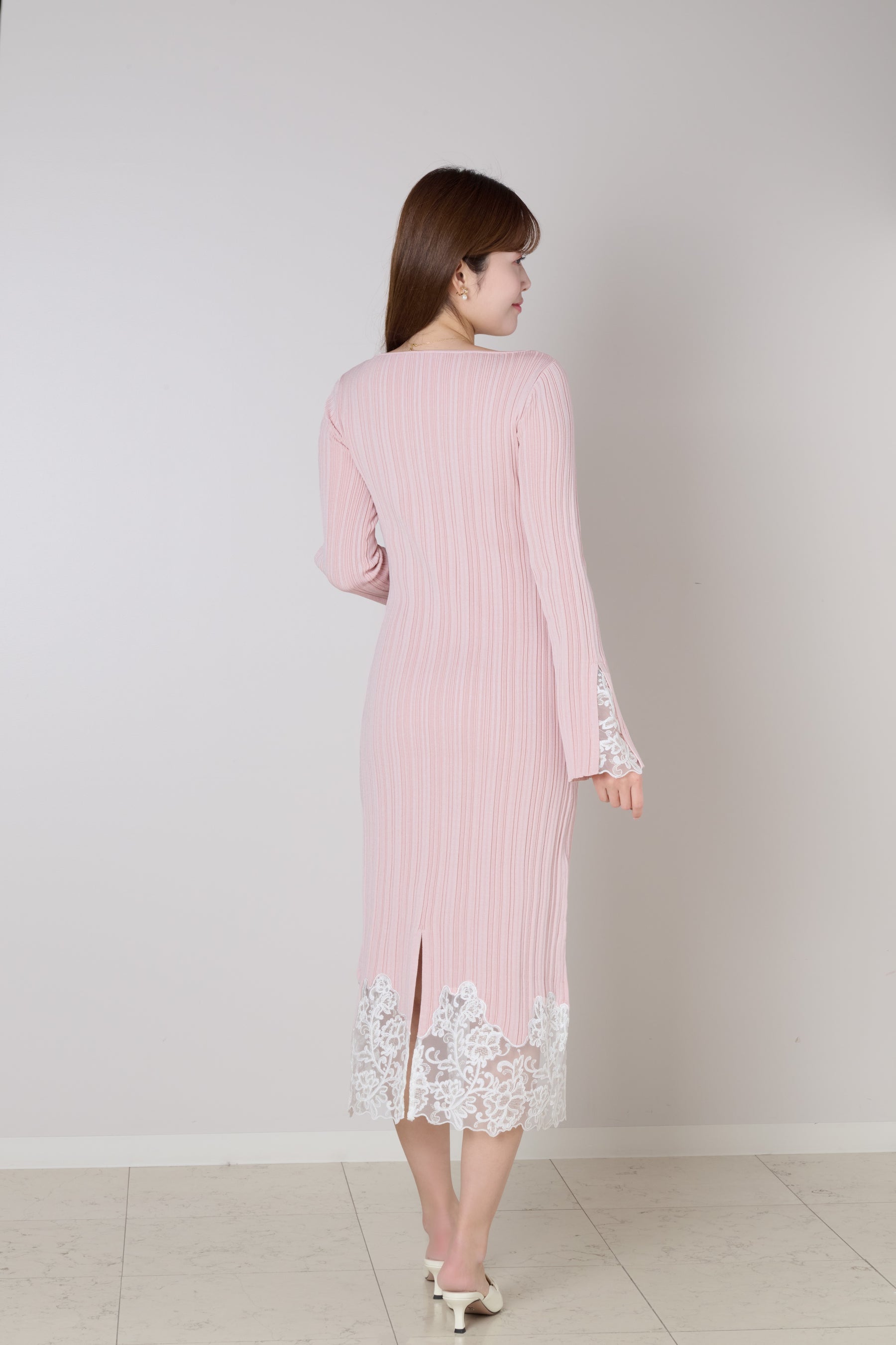 Lilou Lace Hem Knit Dress