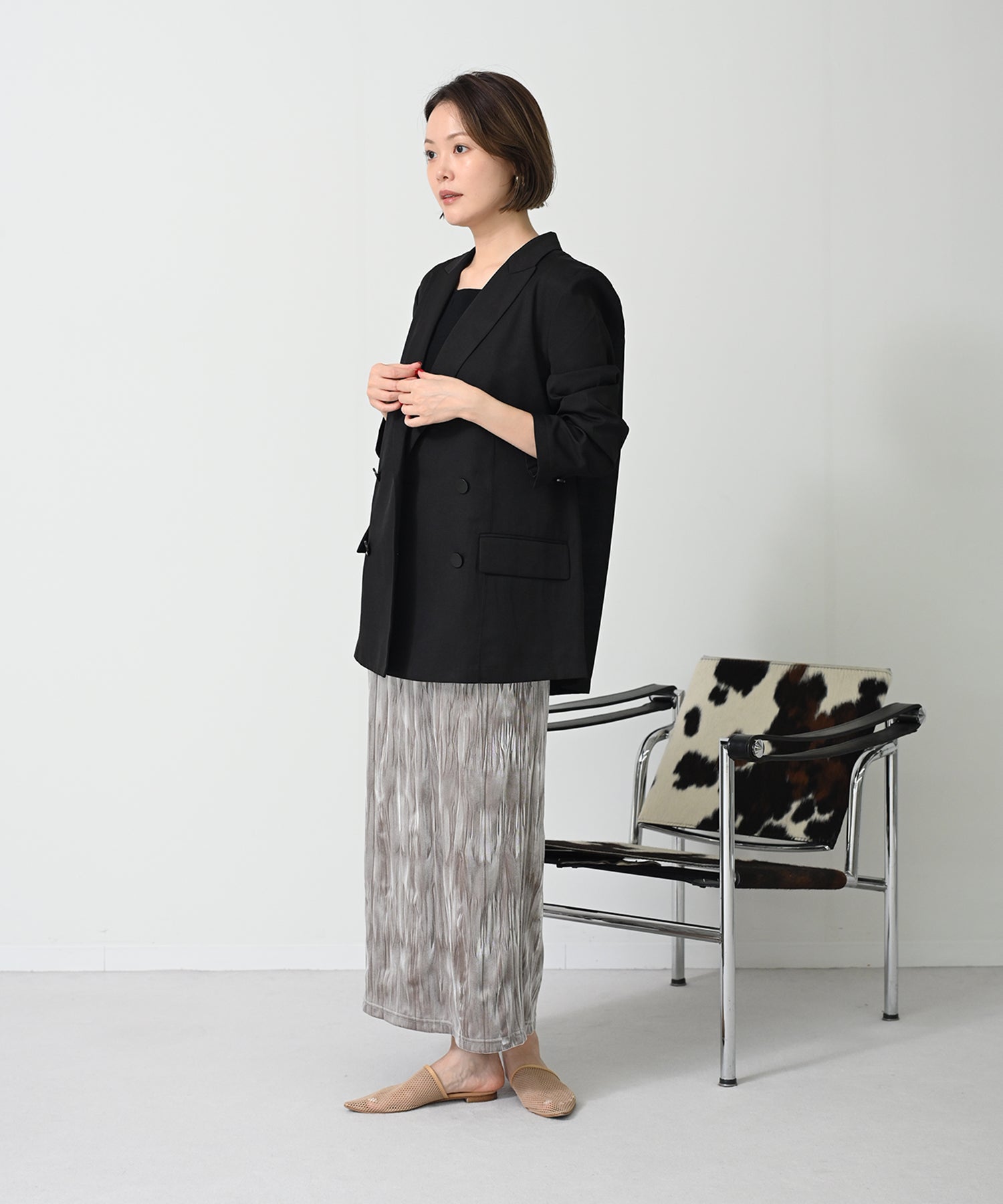 ベロアストレッチスカート