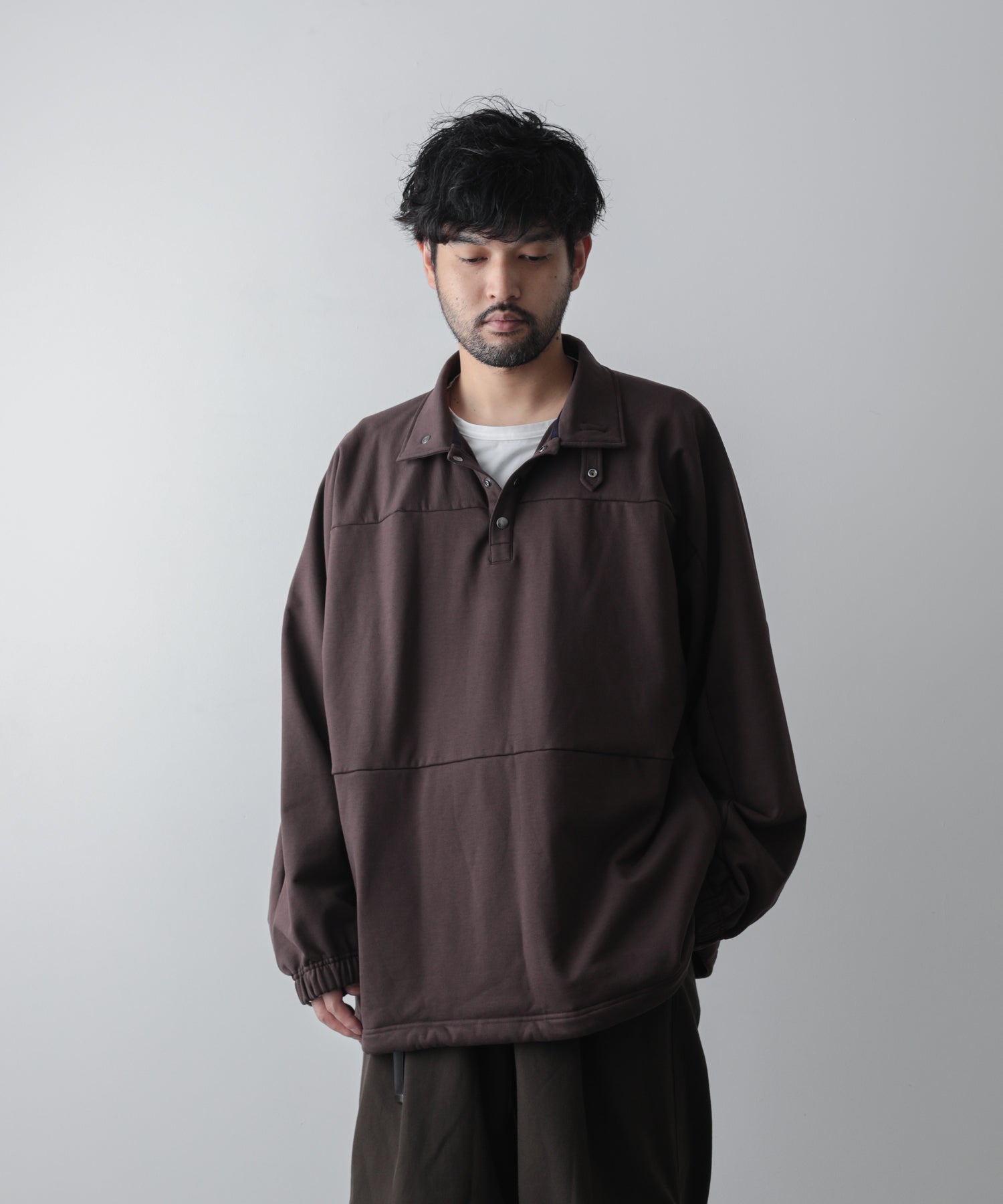 KANEMASA / カネマサ】SUPER FINE GAUGE LOOSE LONG SLEEVE POLO