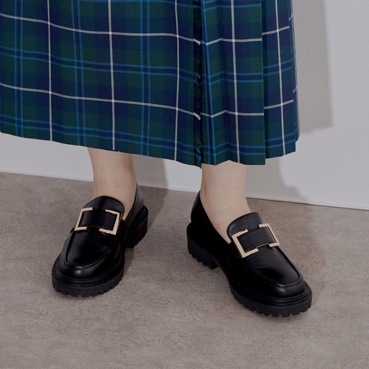 SALE】バックル厚底ローファー/544107