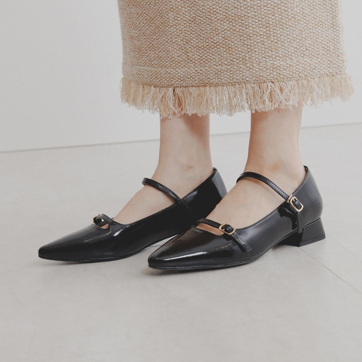 再値下げ】ダブルストラップメリージェーンパンプス/544308