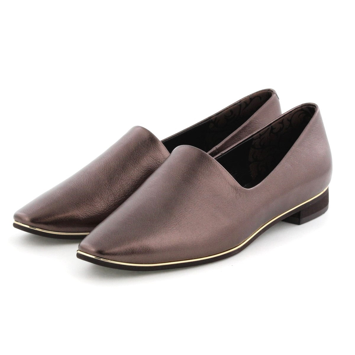 SALE】メタルラインソフトレザーフラットパンプス/621301