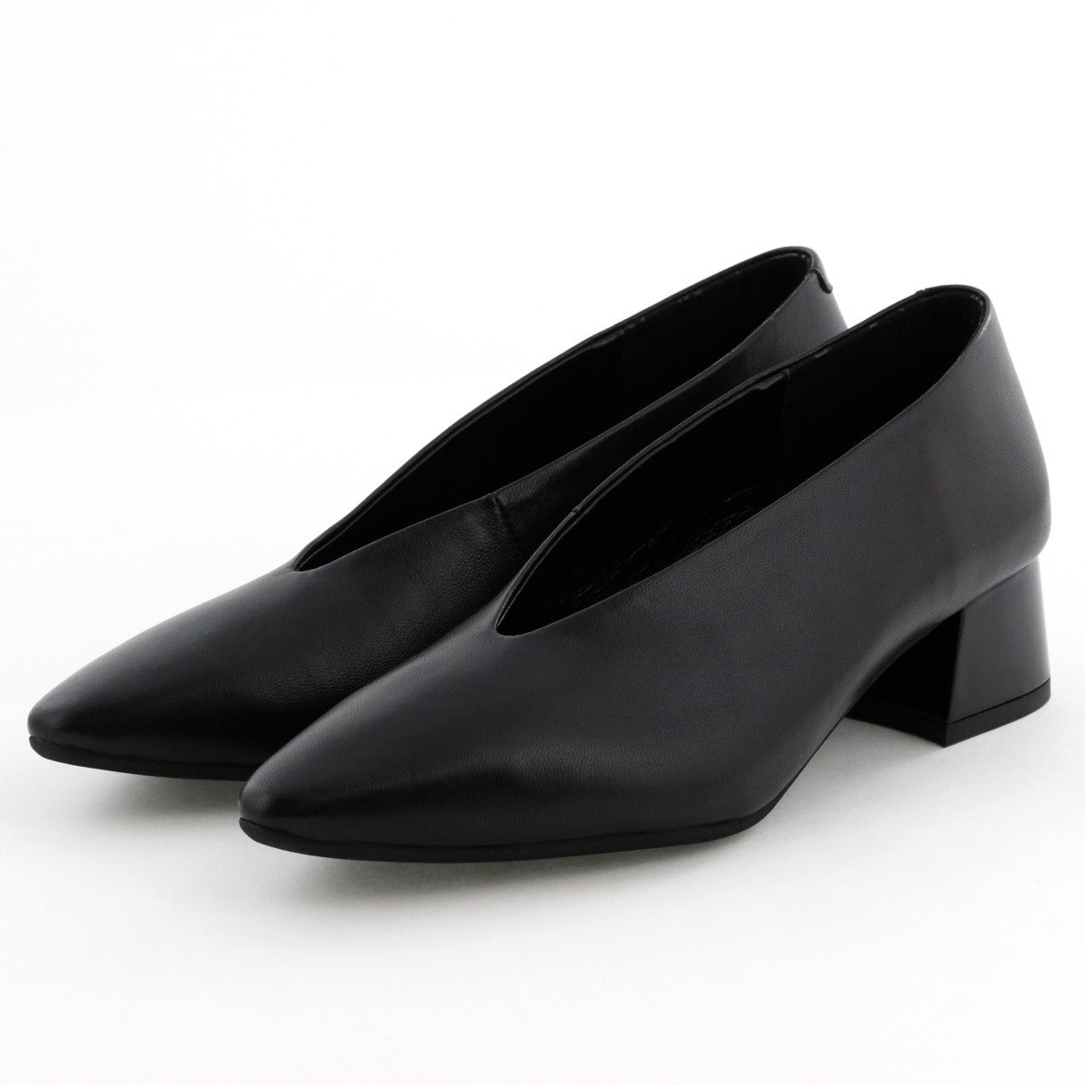 SALE】Vカットブロックヒールパンプス/641309