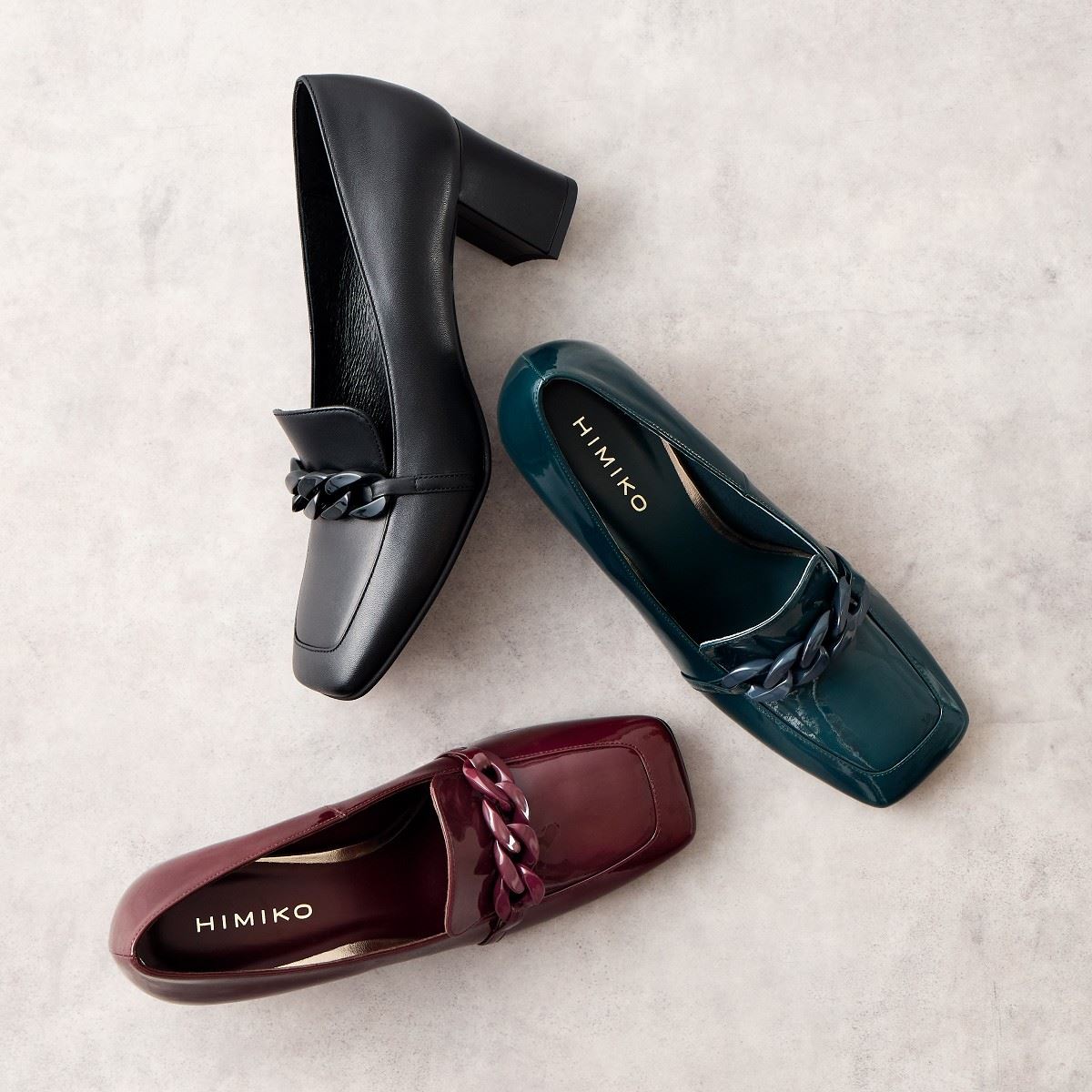 SALE】チェーンモチーフヒールローファー/641324