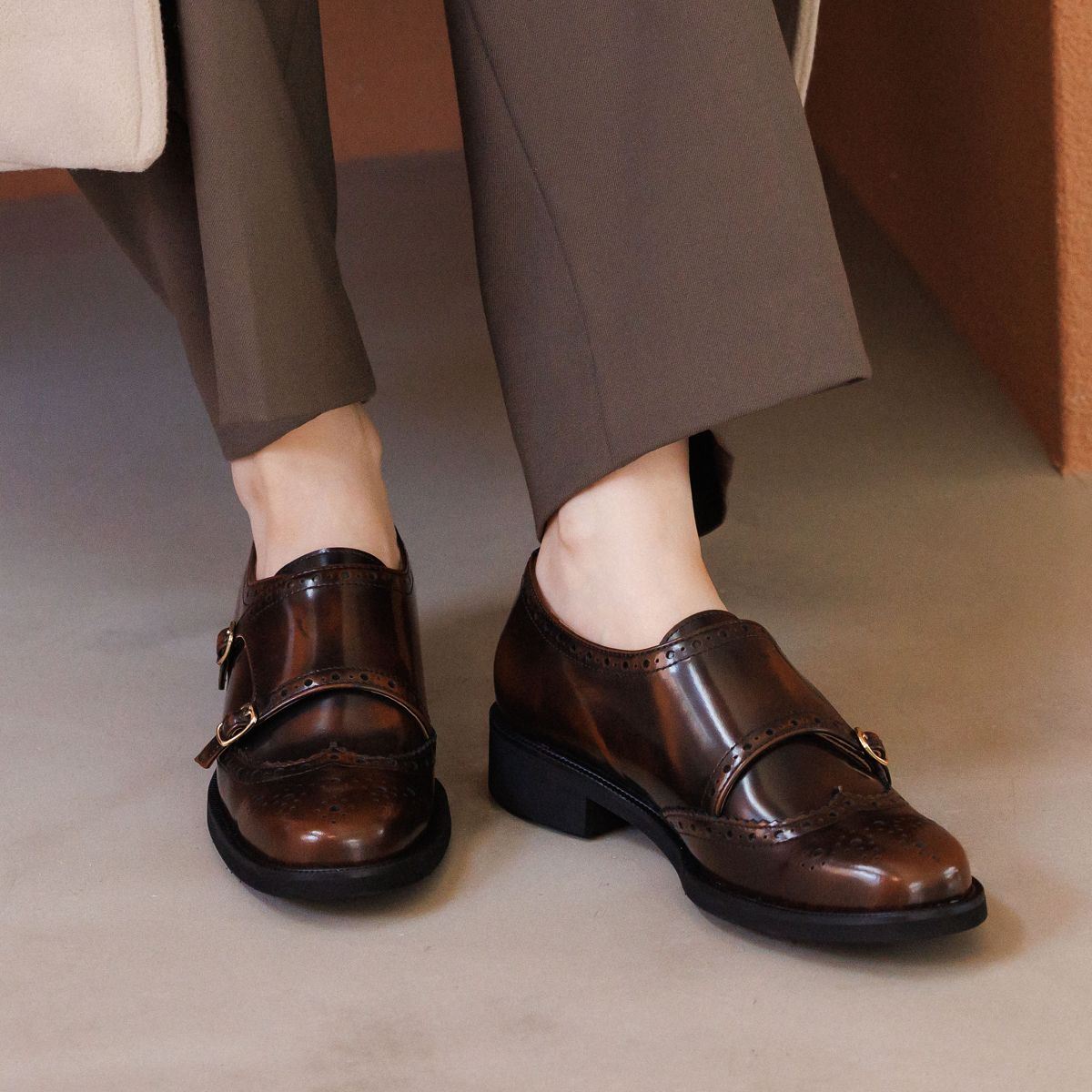 SALE】アドバンレザーモンクストラップシューズ/651308