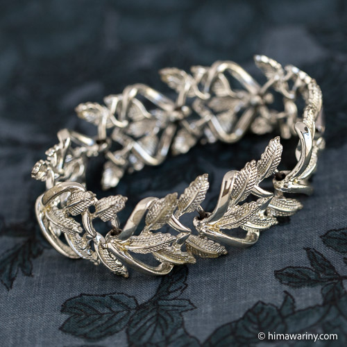 Coro コロ-シルバー・リーフリンク・ヴィンテージ・ブレスレット