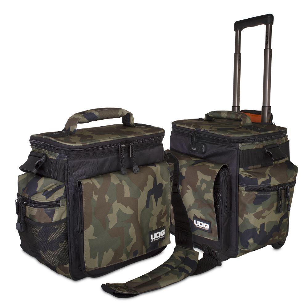 UDG Ultimate SlingBag Trolley Set DeLuxe Black Camo Orange Inside