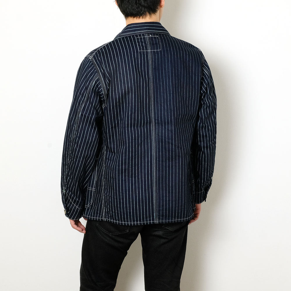 SUGAR CANE - 9oz. WABASH STRIPE WORK COAT - SC15658 – HINOYA