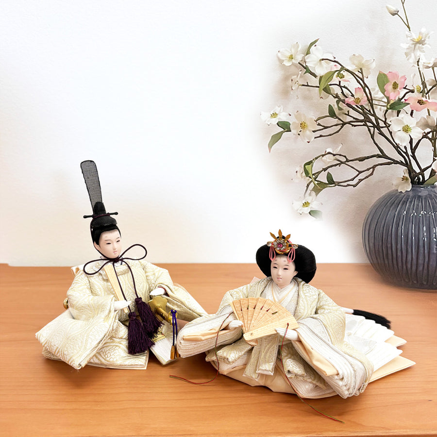 Flower Girl ねね雛｜親王飾り45cm｜シック｜おしゃれなお顔 雛人形