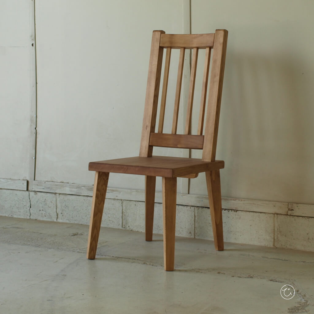 ダイニングチェア003 40×100×50 ハイバック角脚先細無垢モミの木