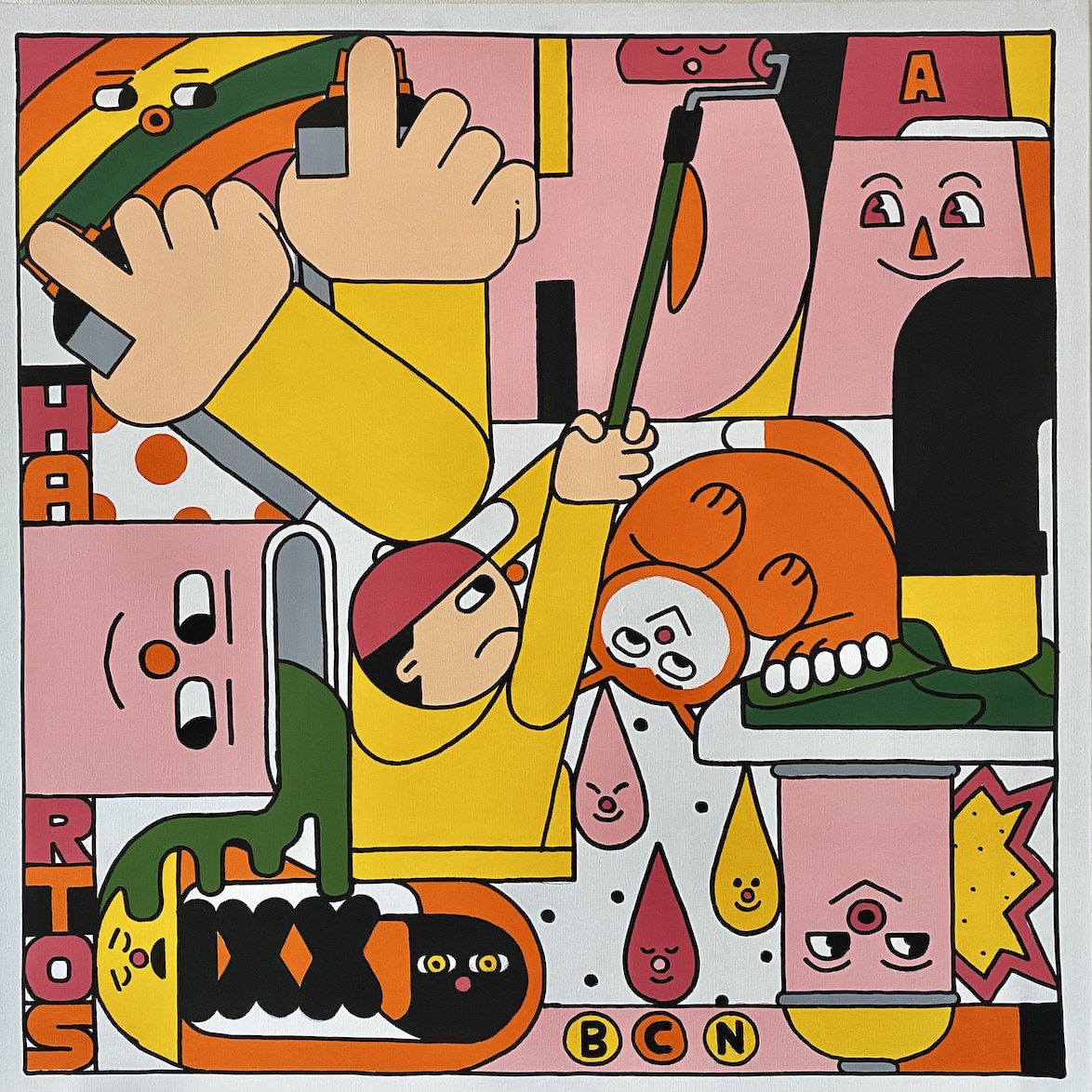 グラフィティーライターLURK個展開催 Carharttなどコラボアイテムも