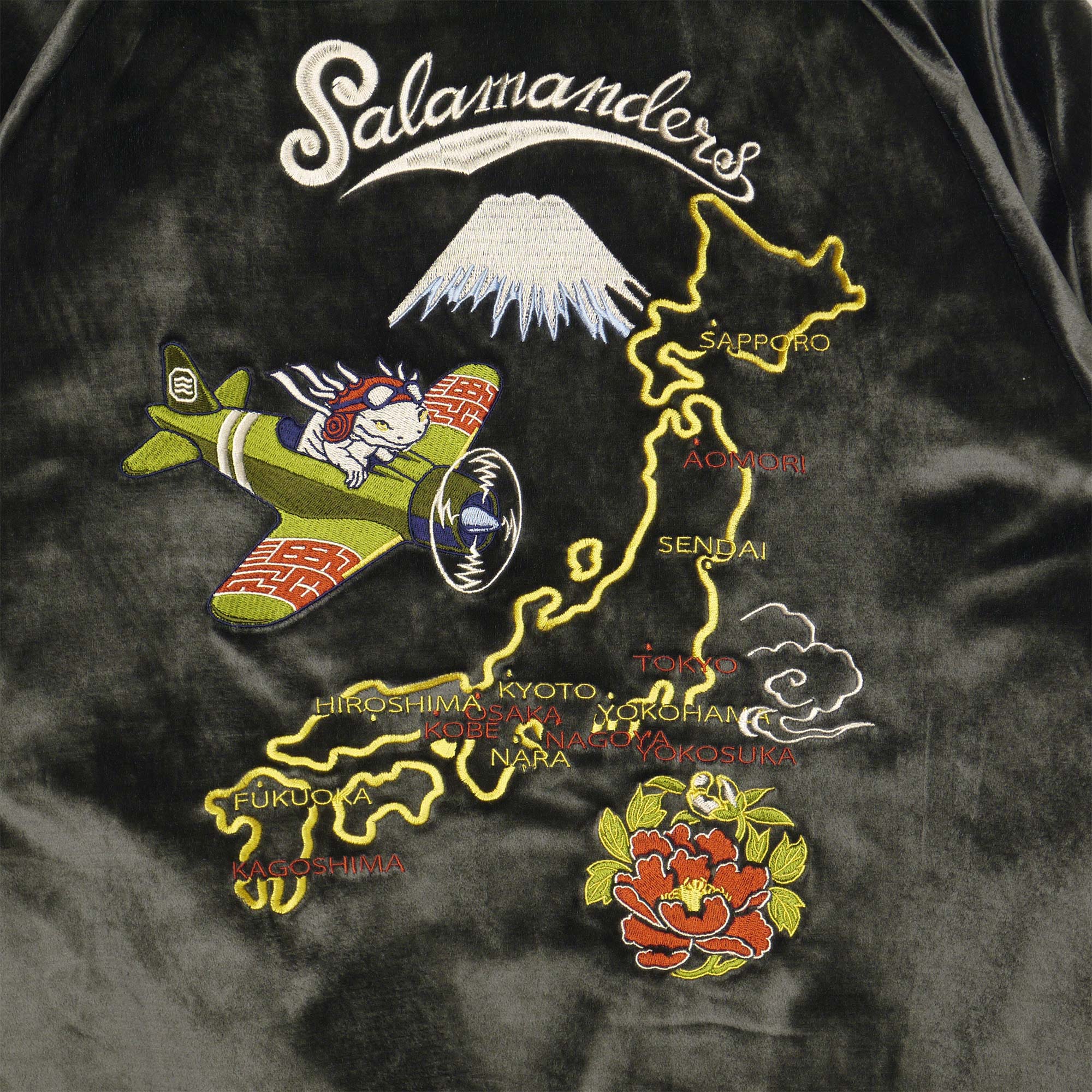 サラマンダーJAPAN MAP スカジャン – HiKESHi SPiRiT(火消魂)