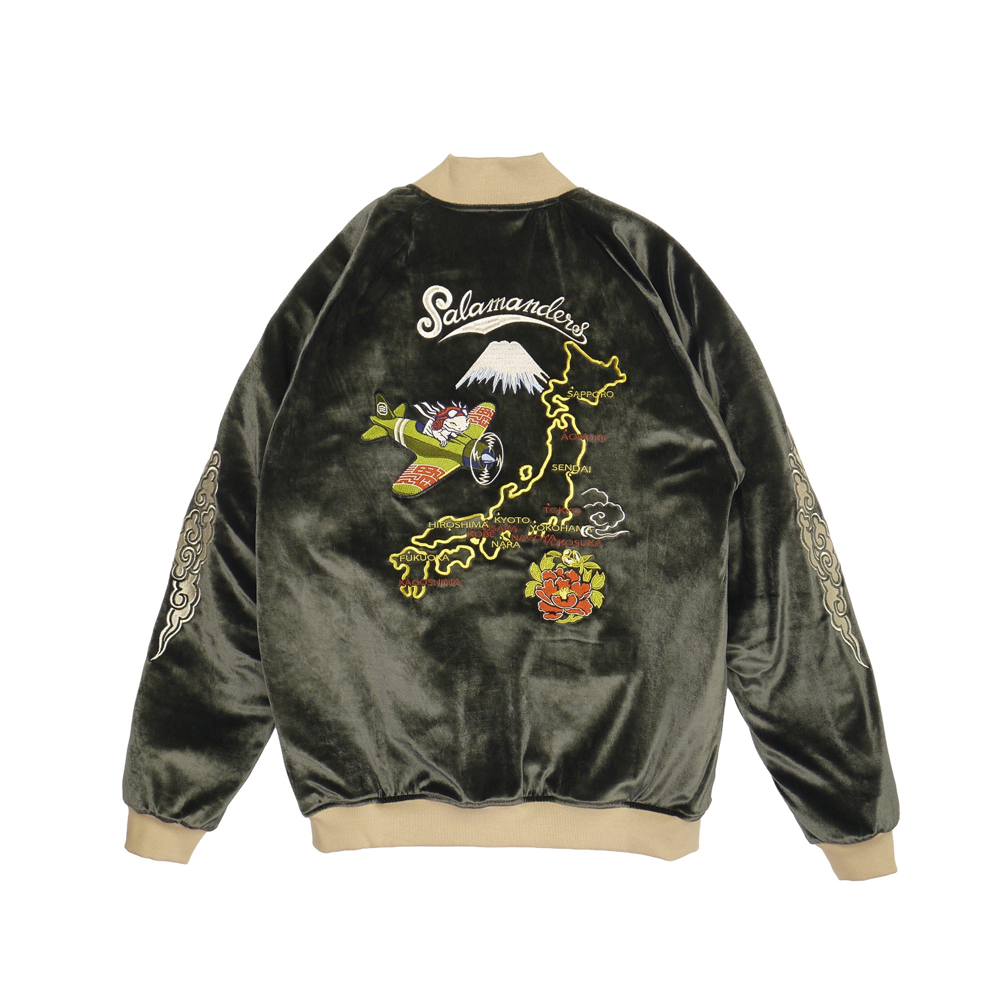 サラマンダーJAPAN MAP スカジャン – HiKESHi SPiRiT(火消魂)