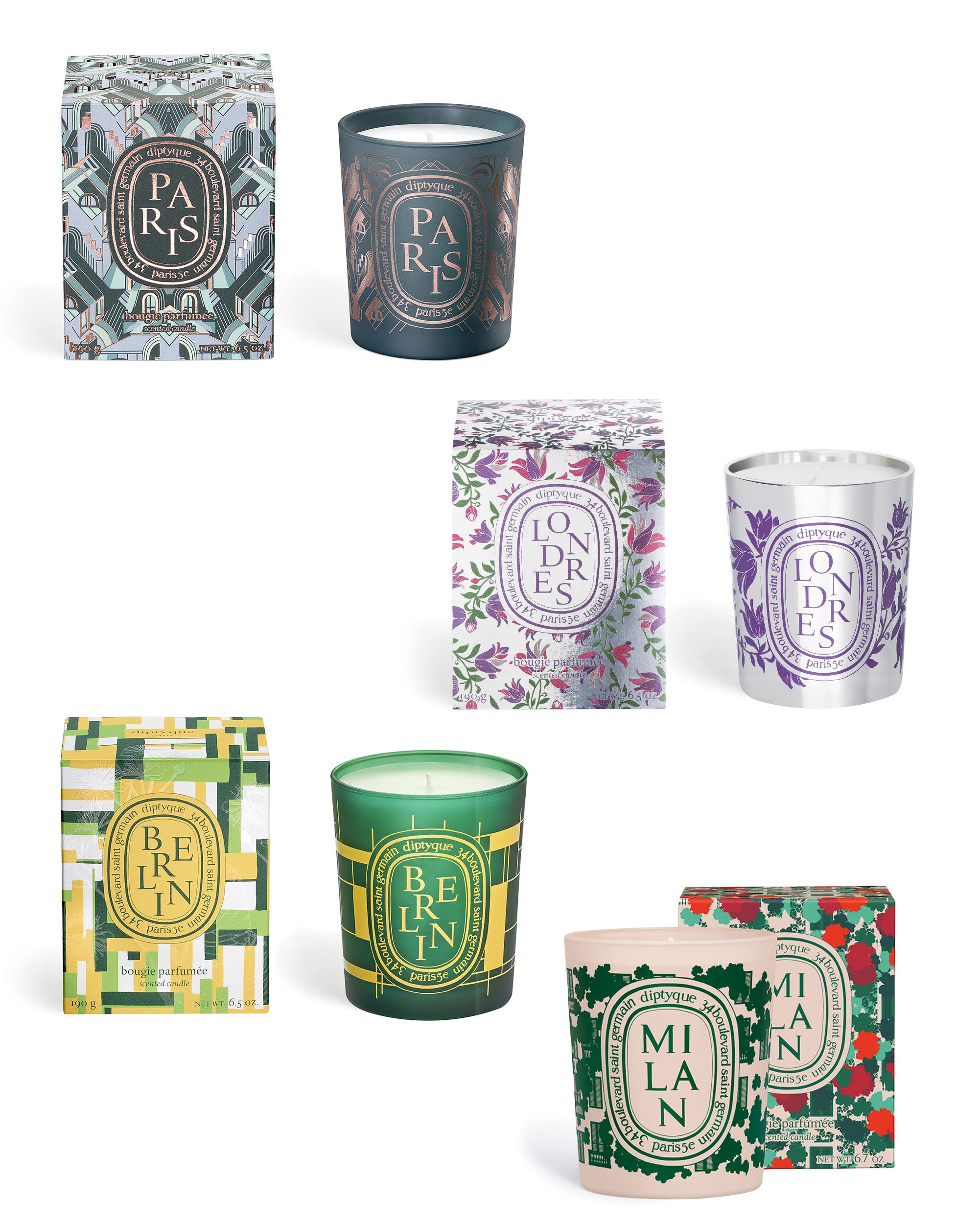 ディプティックを象徴する「シティキャンドル コレクション」世界の12