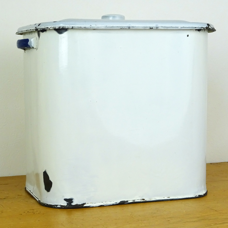 英国アンティーク琺瑯製ブレッド缶/ホーローキャニスター/米びつ(83