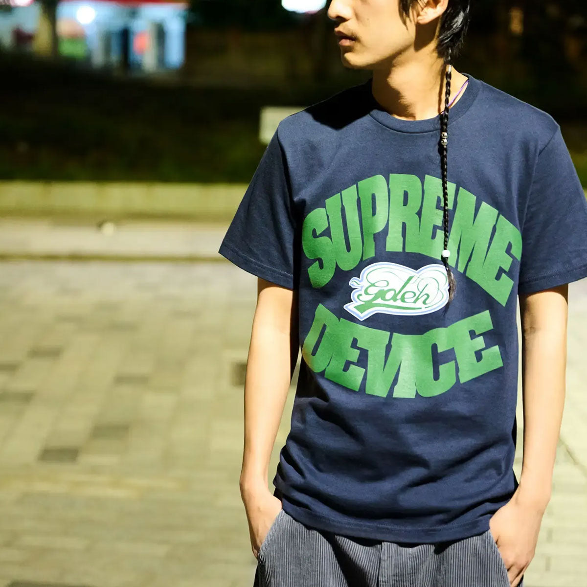 Supreme - GOODENOUGH Device Tee Navy – HOMEGAME TOKYO