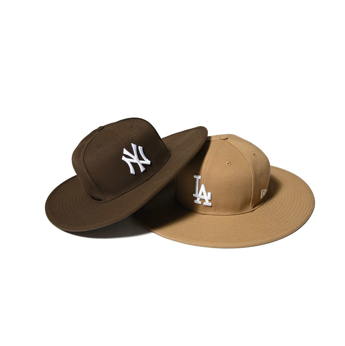 NEW ERA - LONG BRIM HAT LOS ANGELES DODGERS CO FITTED KHAKI