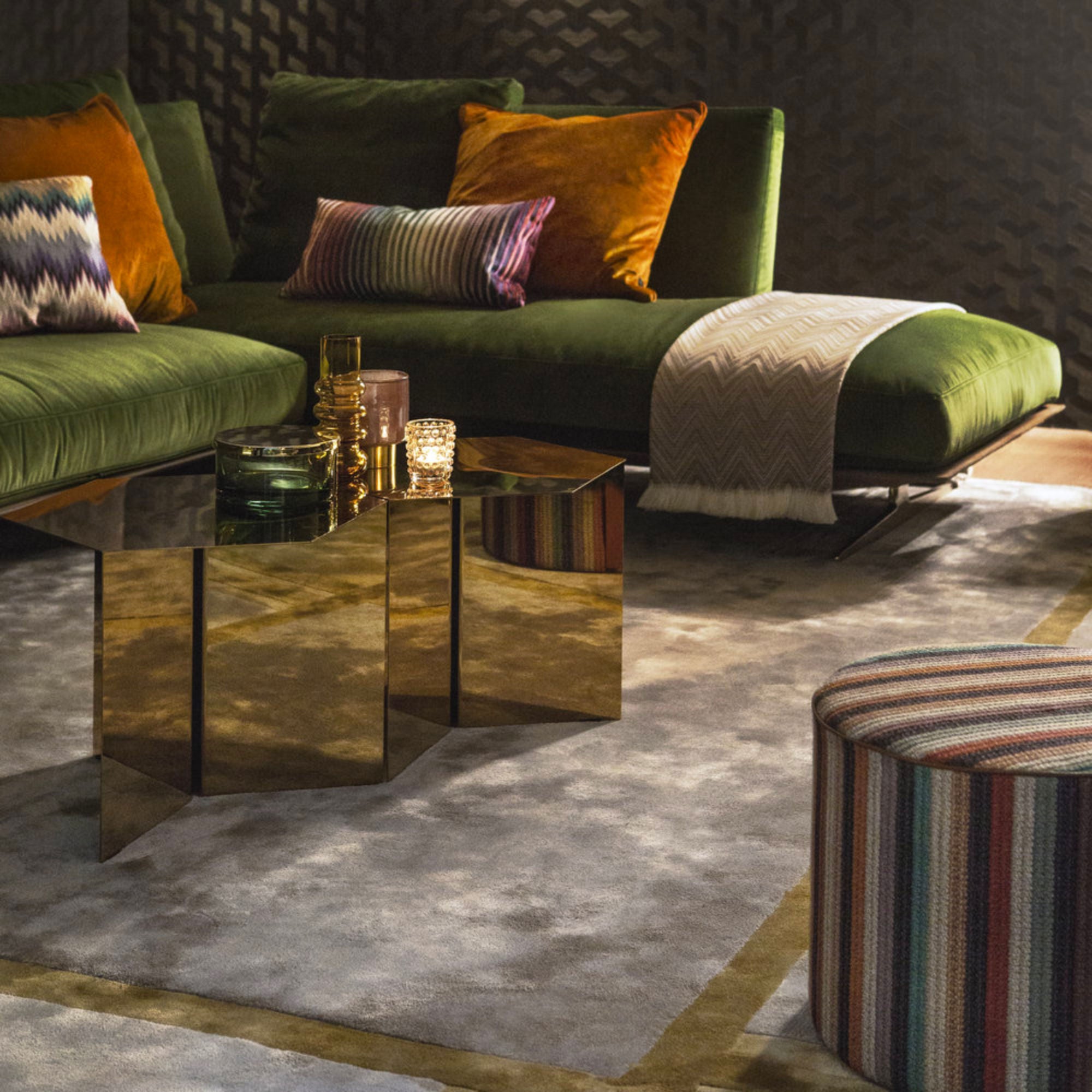 HAY Slit Coffee Table Hexagon , Brass - HOMELESS.hk