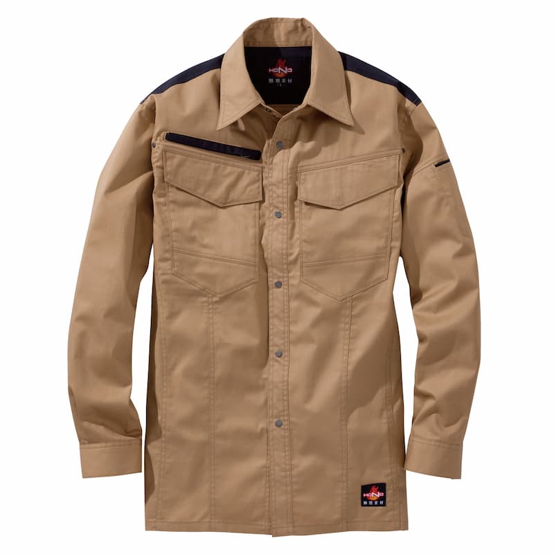 4277難燃薄手シャツ - HOOH VILEA 作業着と電動ファン付き快適ウェアの