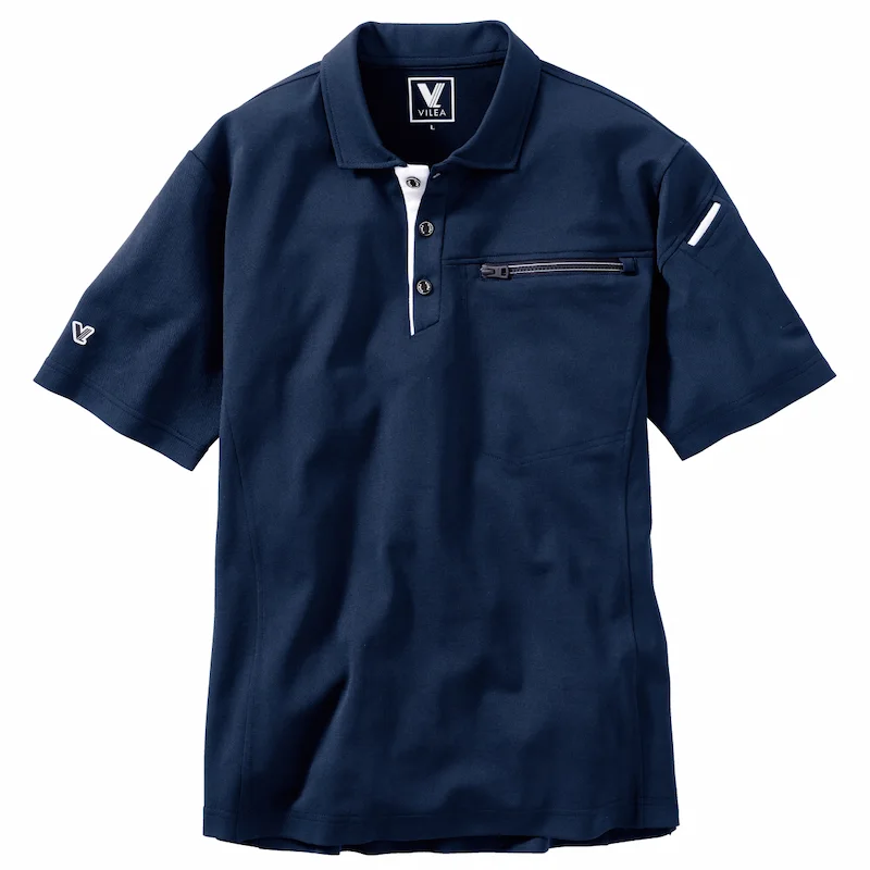 805半袖ポロシャツ（製品制電） - HOOH VILEA 作業着と電動ファン付き