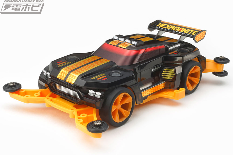 個性派ミニ四駆「ヘキサゴナイト」がブラック＆オレンジのコントラスト