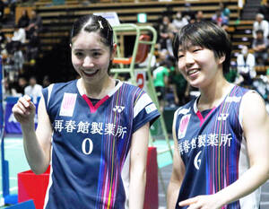 志田千陽、山口茜の即席ペア”がダブルスで快勝「まさか組めるとは