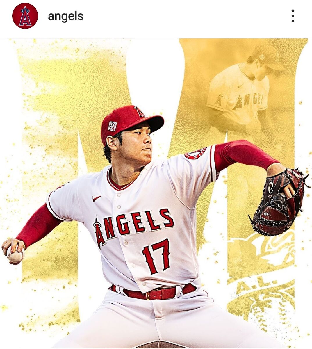 大谷翔平MVP！エンゼルスが祝福のインスタ公開「1年を通して信じ