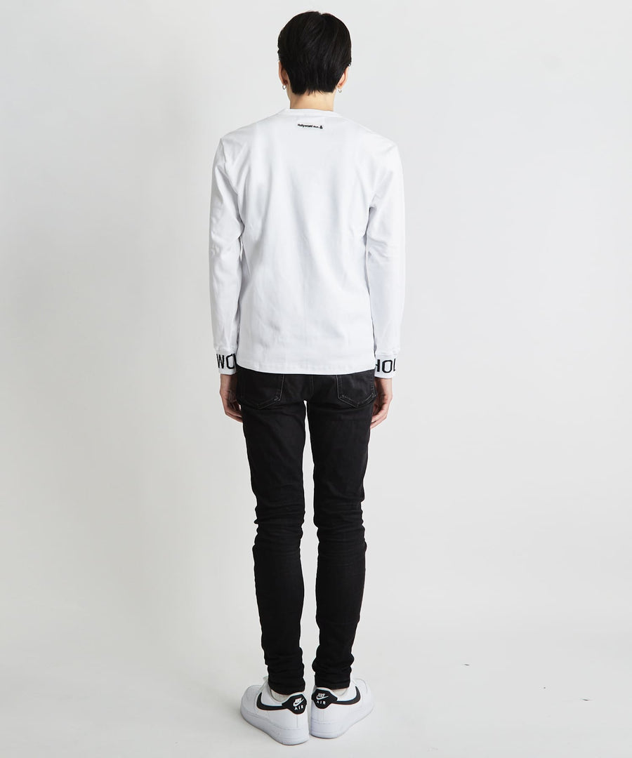 ジャカードリブ切り替え長袖Tシャツ / Hollywood Rich. & (ハリウッド