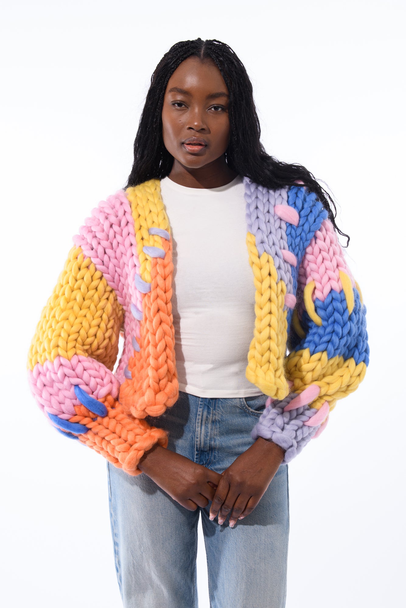 The Colourful Colossal Knit Cardigan | Hope Macaulay