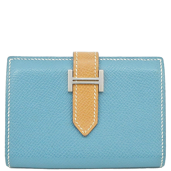 エルメス HERMES ベアン ヴェルソ ブルージーン×ナチュラル ヴォー