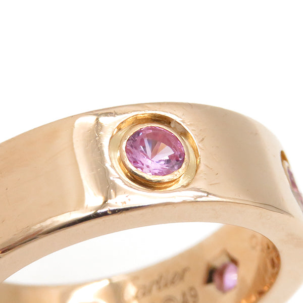カルティエ Cartier ラブリング フル ピンクサファイア ピンクゴールド
