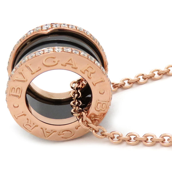 ブルガリ BVLGARI ビーゼロワン ダイヤ ピンクゴールドXブラック K18PG