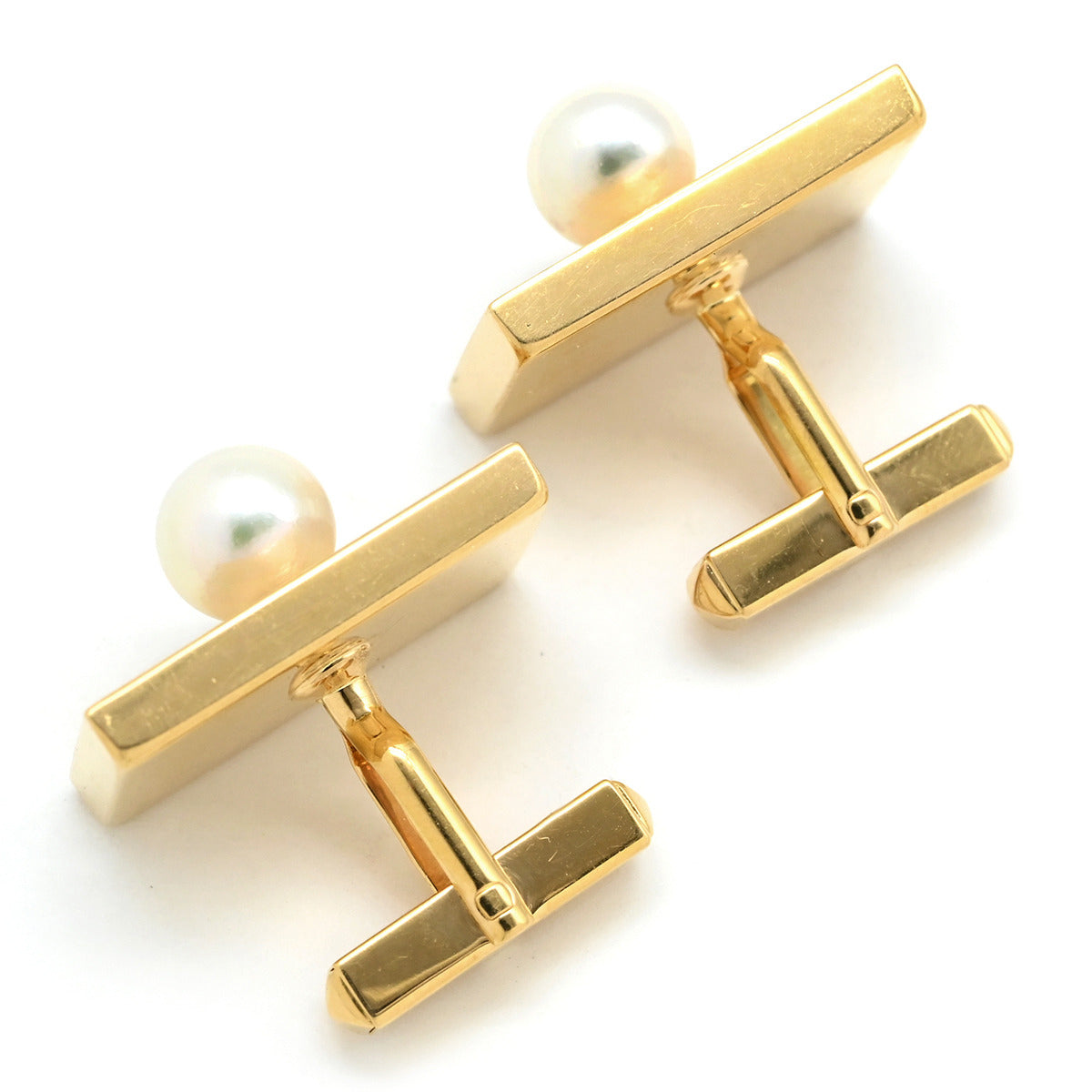 ノンブランド NON BRAND パール タイピン セット ホワイト×イエロー