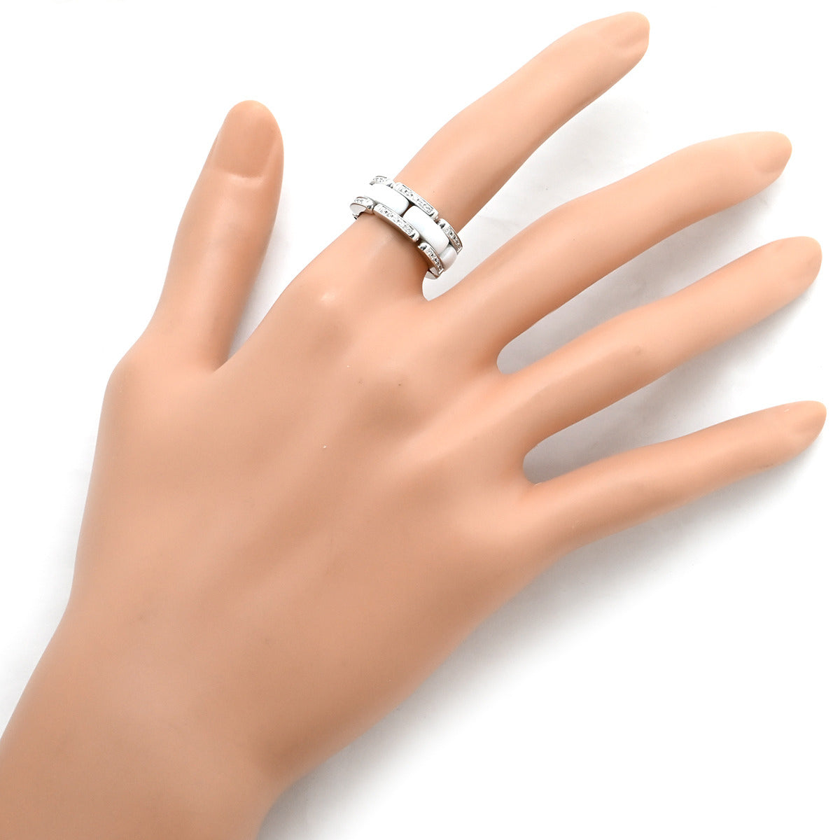 シャネル CHANEL ウルトラ コレクション MM ダイヤリング ホワイト